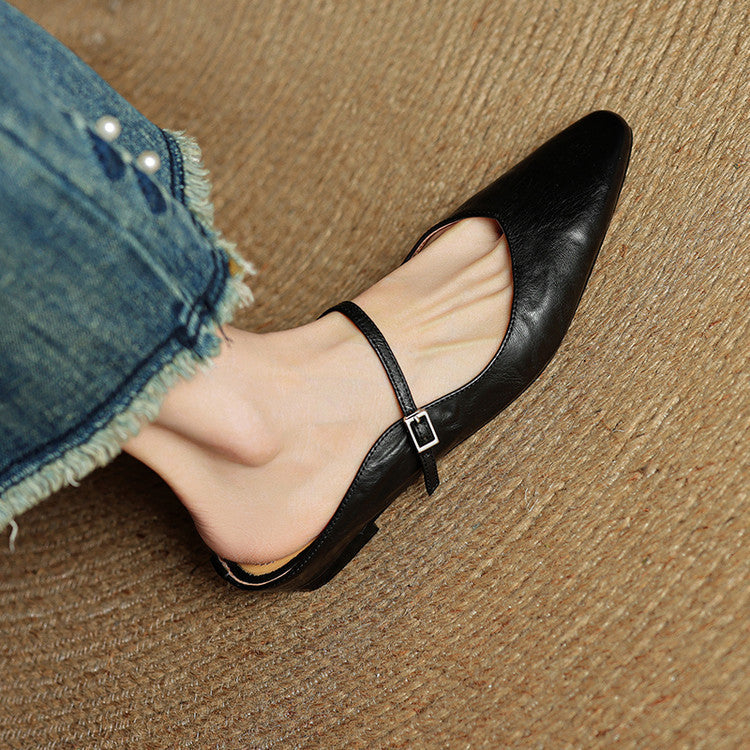 Authentic Soft Leather Mule Shoes