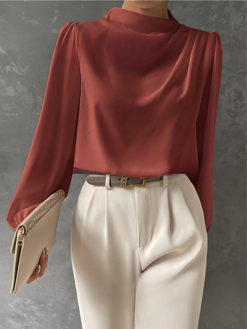 Fashionable Ladies Spring Crew Neck Shirt Top
