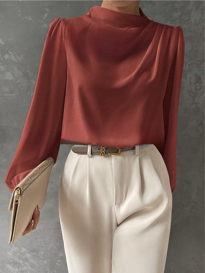 Fashionable Ladies Spring Crew Neck Shirt Top
