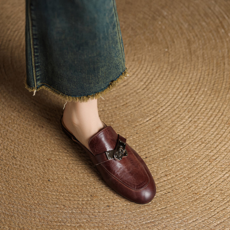 Authentic Luxe Leather Mule Shoes