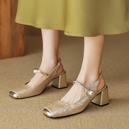 Comfortable Low Heel Slingbacks