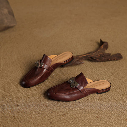 Authentic Luxe Leather Mule Shoes