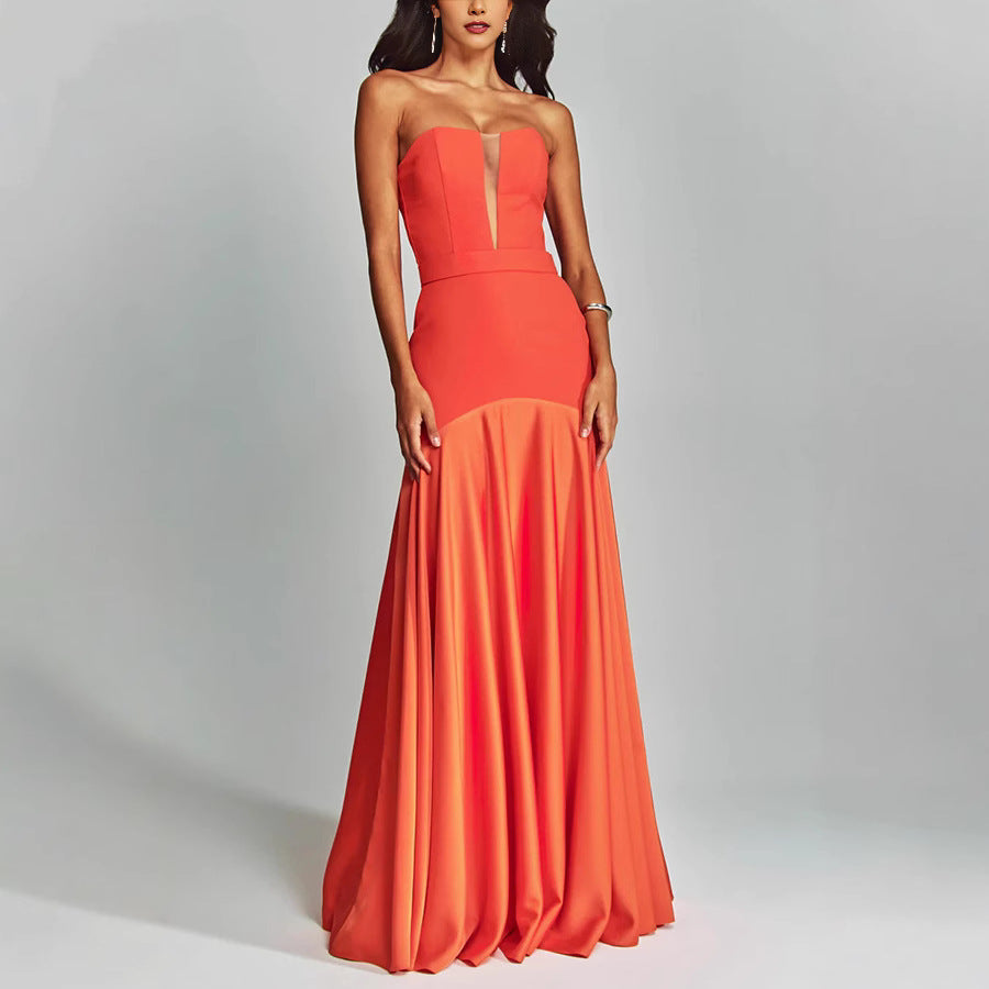 Women's Strapless Evening Gown Slim Fit - VibreMode