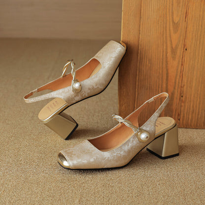 Comfortable Low Heel Slingbacks