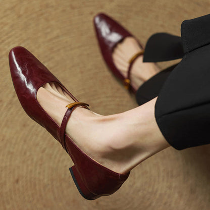 Luxury Red Leather High Heels