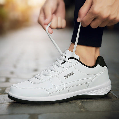 Men's Lace-Up Sneakers Cushioned Sole Black