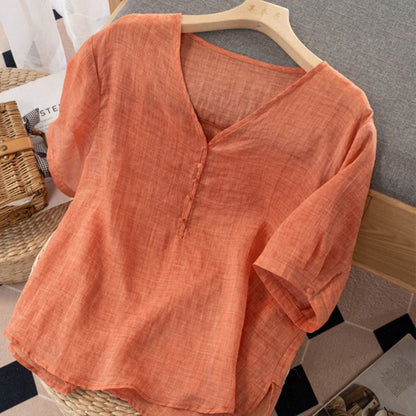 Relaxed Fit Cotton Button Down Shirt