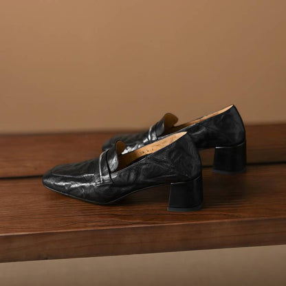 Authentic Leather High Heel Shoe