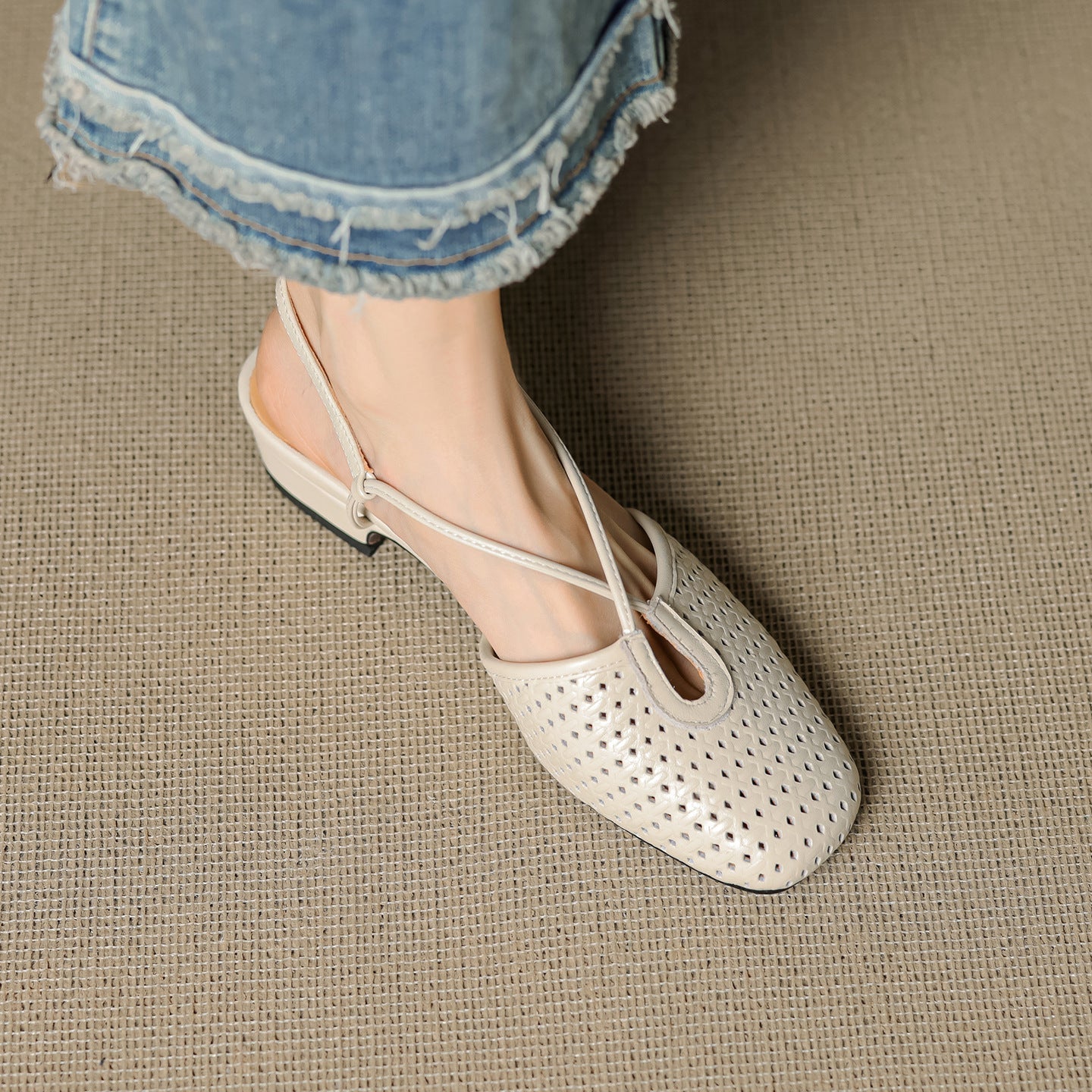 Real Leather Classic Slingback Shoes