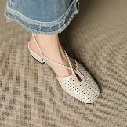 Real Leather Classic Slingback Shoes