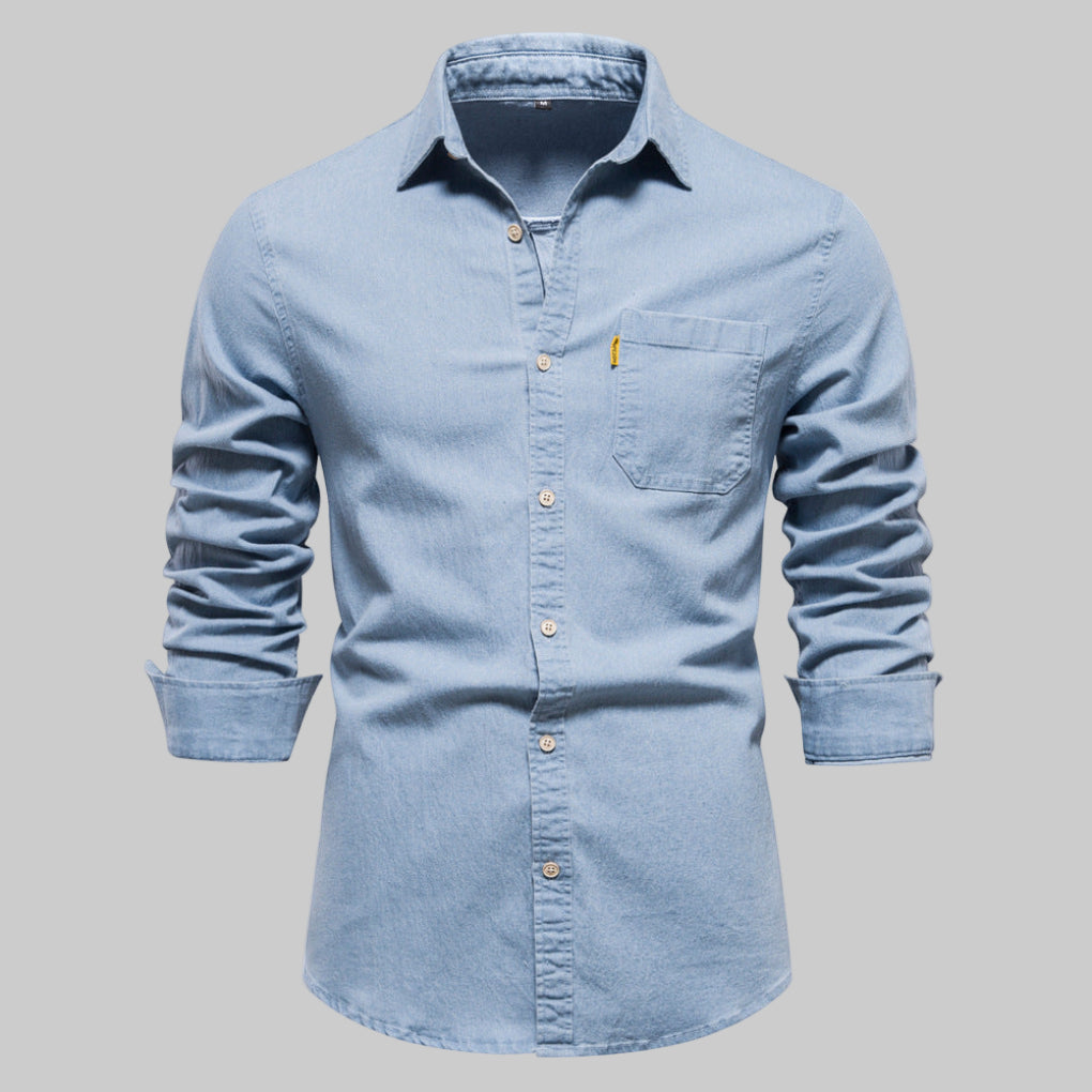 Men's Denim Long Sleeve Shirt