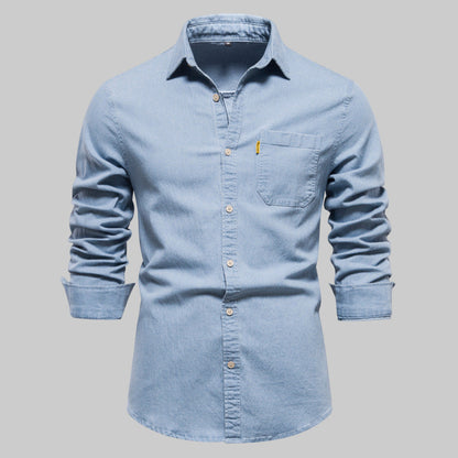 Men's Denim Long Sleeve Shirt