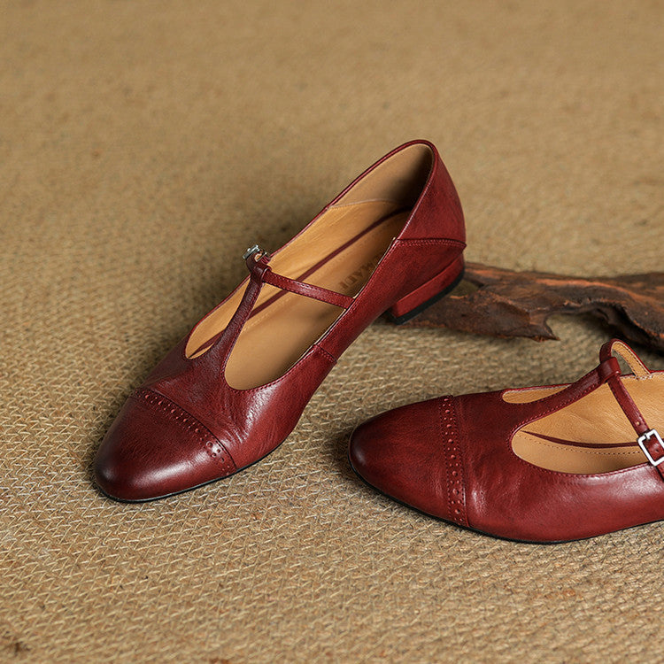 Authentic Real Leather Flat Shoes