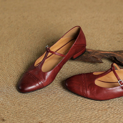Authentic Real Leather Flat Shoes