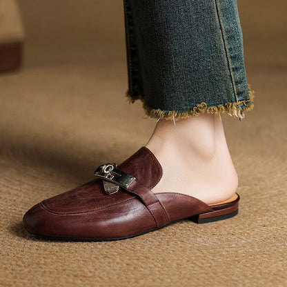 Authentic Luxe Leather Mule Shoes