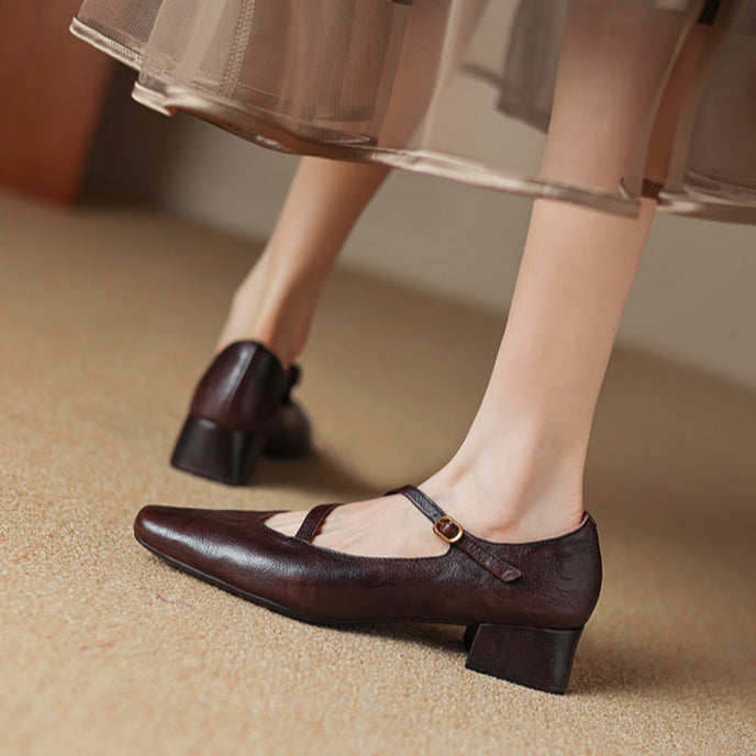 Premium Real Leather High Heels