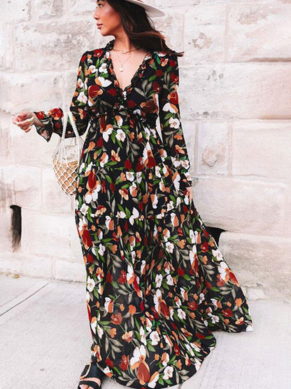 Beautiful Floral Floor Length Maxi Dress
