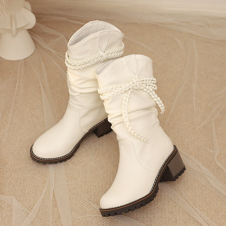 Women's Mid Calf Western Boots - VibreMode