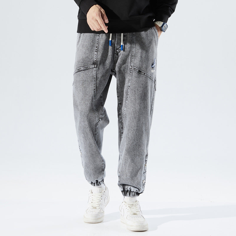 Dark Blue Faded Jogger Pants