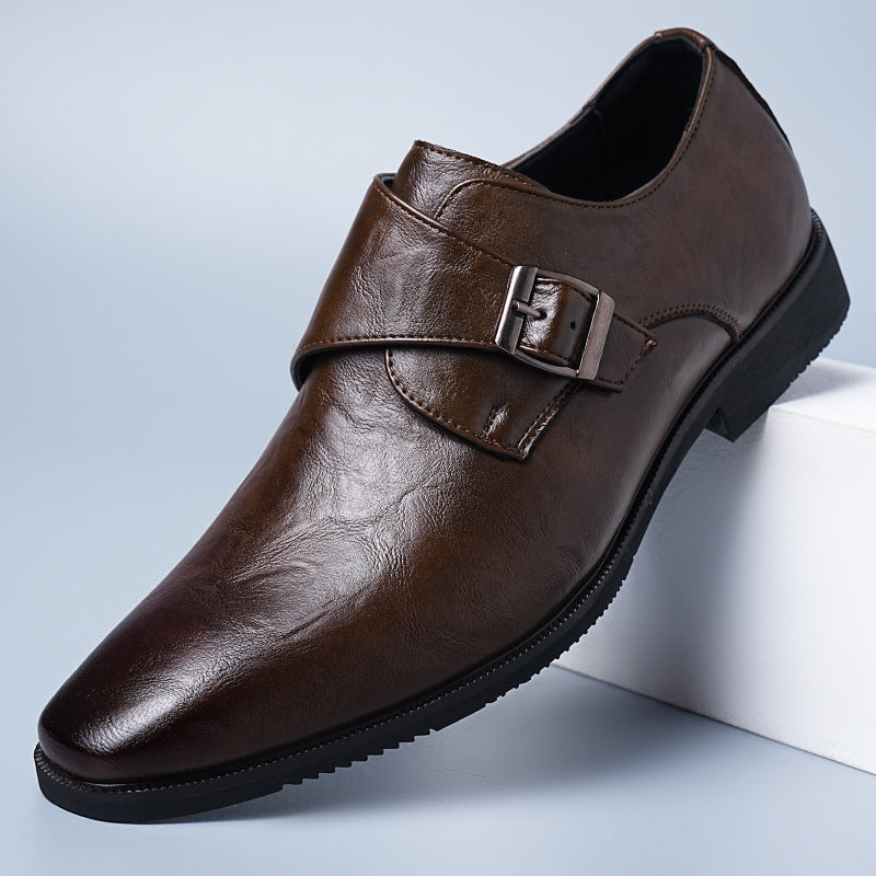 Genuine Brown Leather Footwear - VibreMode