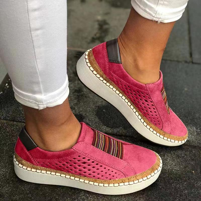 Women's Orthopedic Slip-On Sneakers Breathable Cushioned Casual - VibreMode
