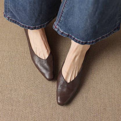 Real Leather Ballet Shoes