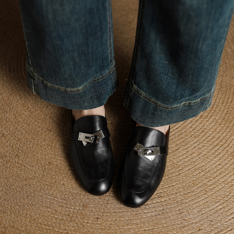 Authentic Luxe Leather Mule Shoes