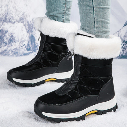 Warm Waterproof Insulated Snow Boots - Pink