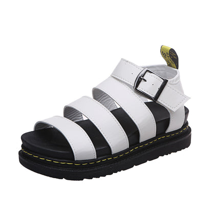 Women's Triple Strap Sandals Ankle Buckle