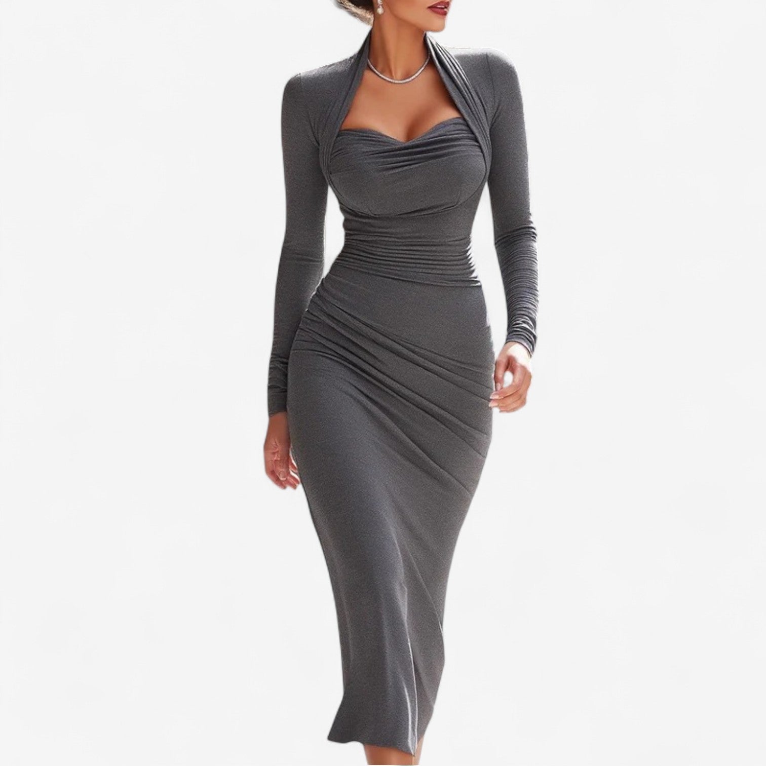 Women's Fitted Long Dress - VibreMode