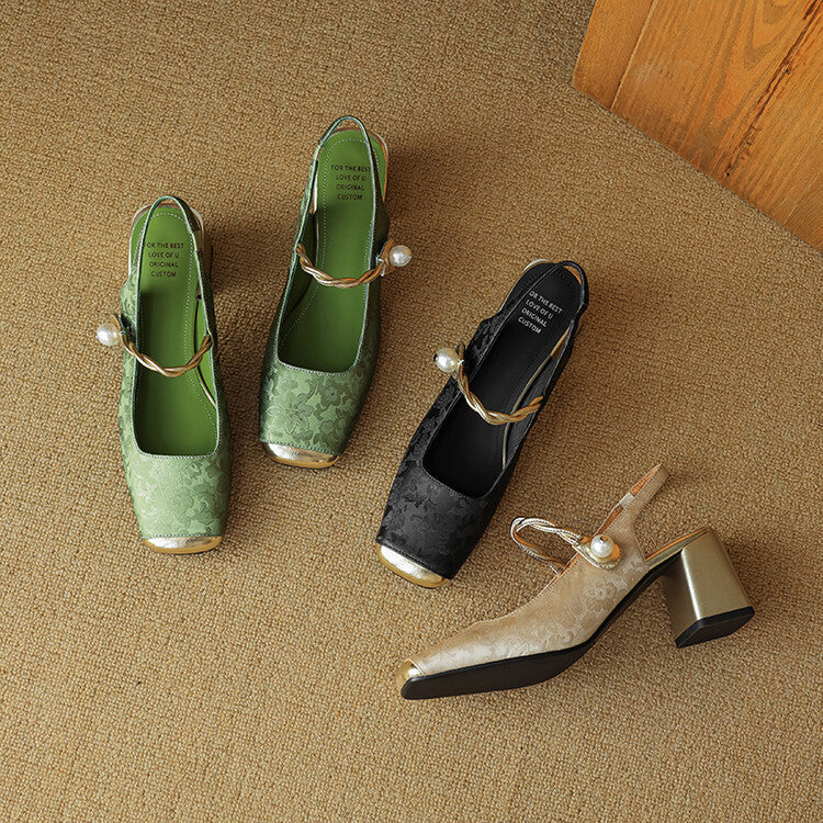 Comfortable Low Heel Slingbacks