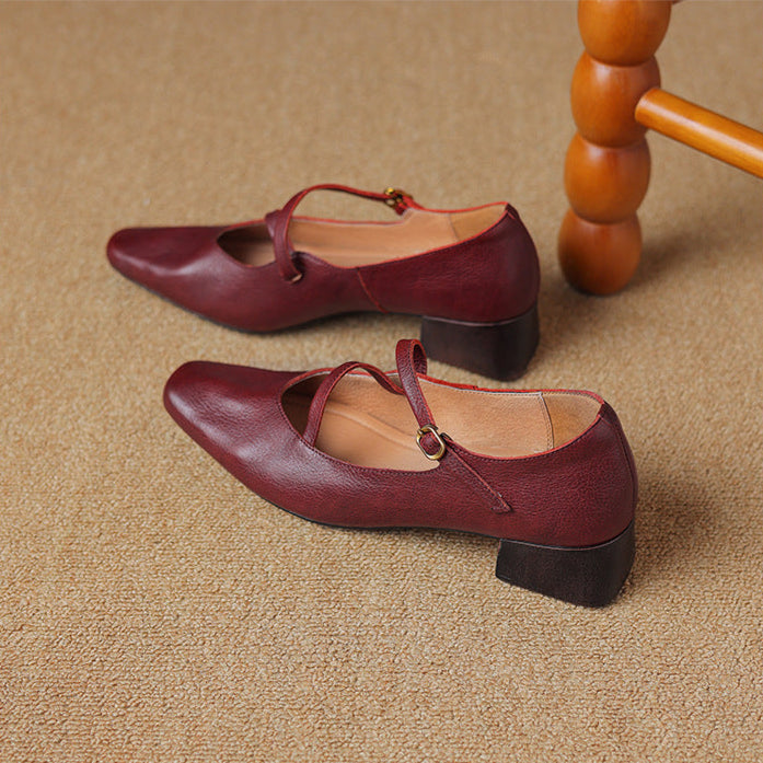 Premium Real Leather High Heels