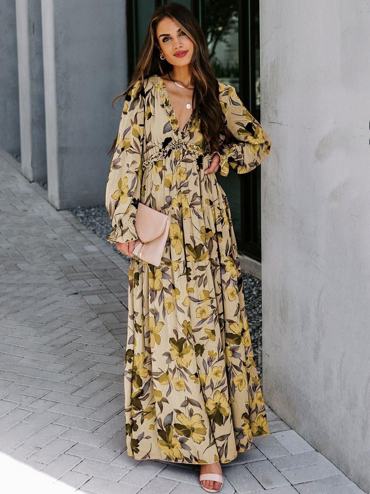 Beautiful Floral Floor Length Maxi Dress