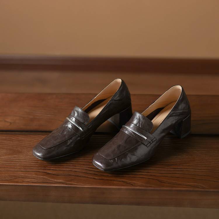 Authentic Leather High Heel Shoe
