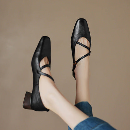Premium Real Leather High Heels