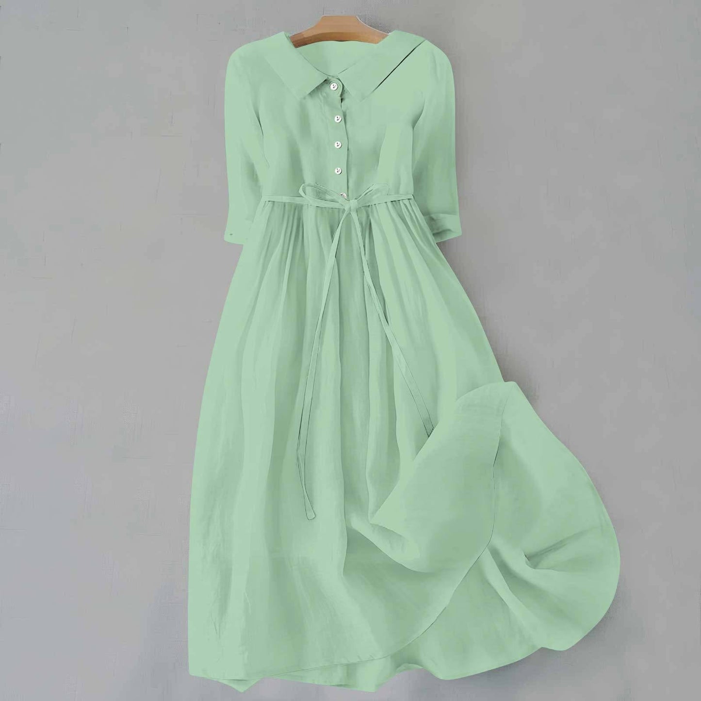 Women's Midi Dress Tie Waist