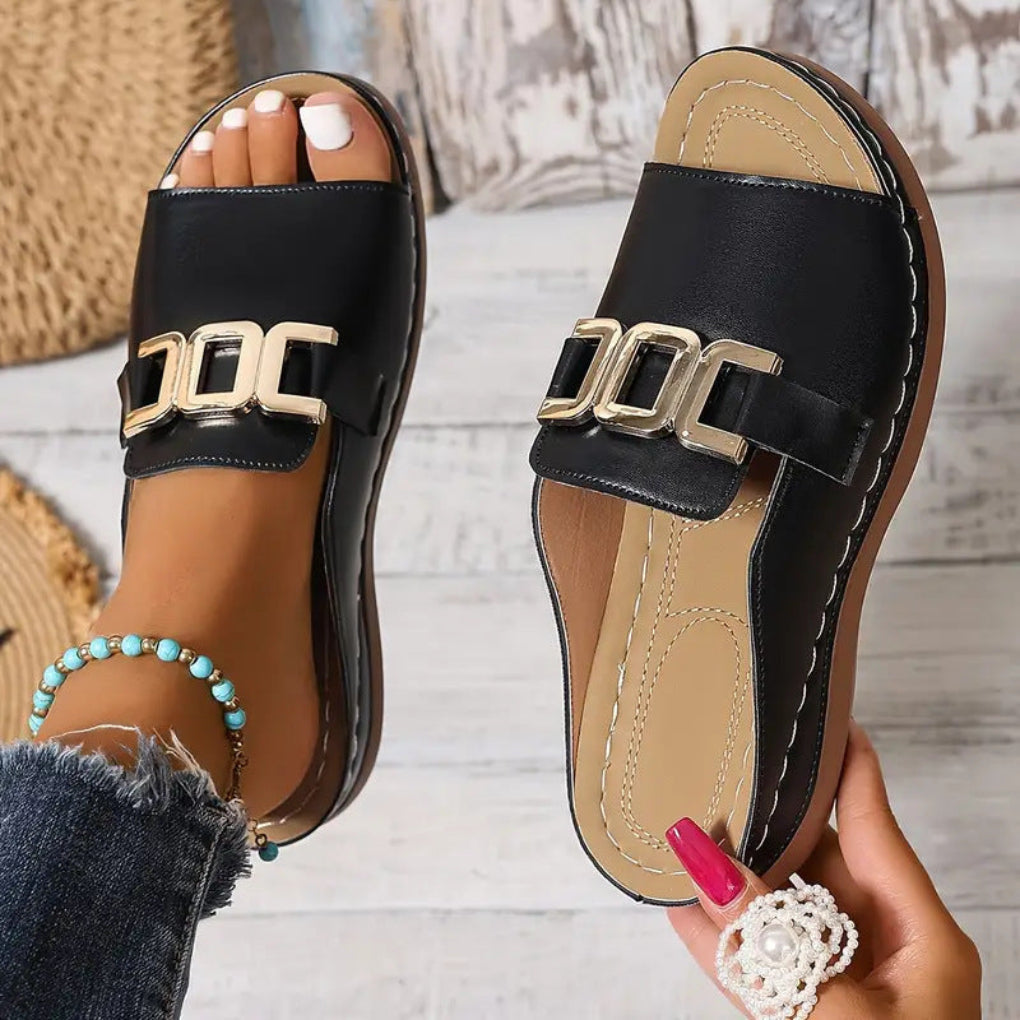 Women's Cushioned Wedge Sandals Open Toe - VibreMode