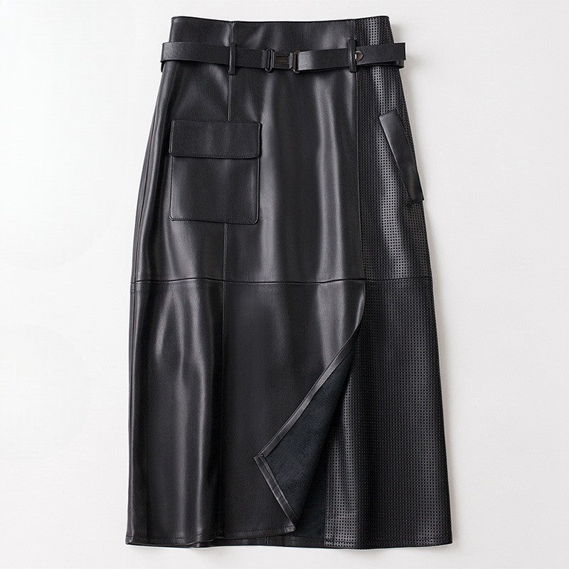 Vella Sheepskin Leather Skirt - Jack Hafford