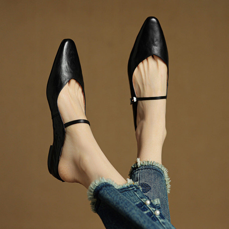 Authentic Soft Leather Mule Shoes