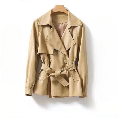 Mabel Belted Leather Jacket - Jack Hafford