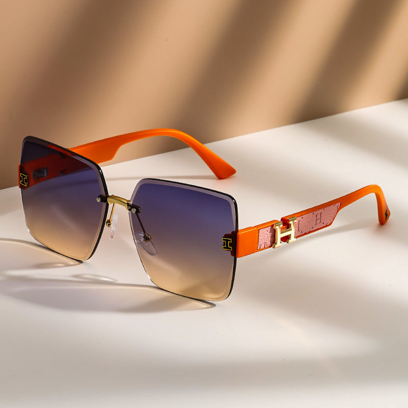 Large Frameless Sunglasses