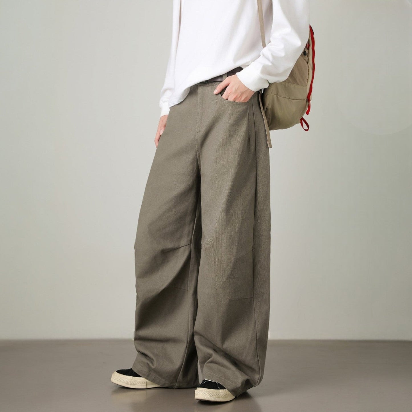 Women's Wide Leg Cotton Pants - VibreMode