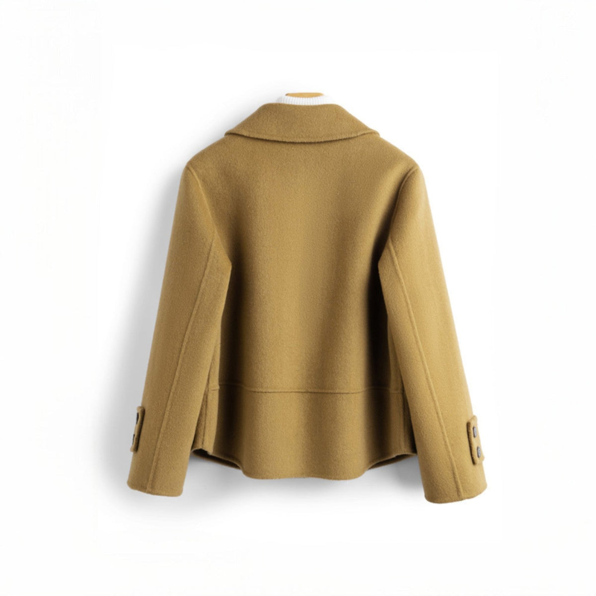 Olive Wool Cropped Coat - Jack Hafford