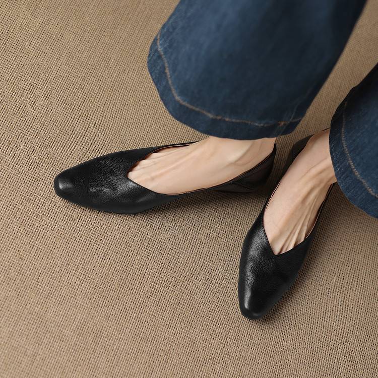 Real Leather Ballet Shoes