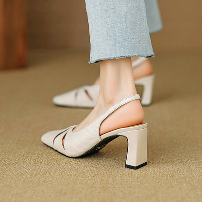 Authentic Leather Mule Shoes