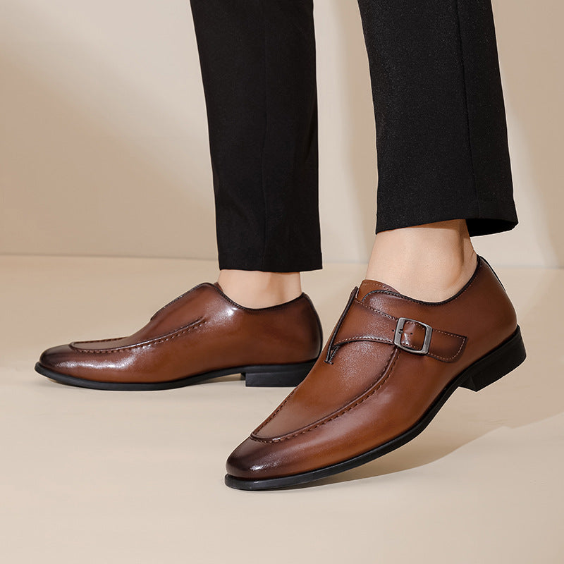 Classic Slip On Leather Loafers - VibreMode