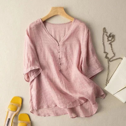 Relaxed Fit Cotton Button Down Shirt