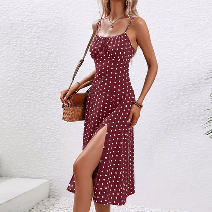 Women Polkadot Midi Dress