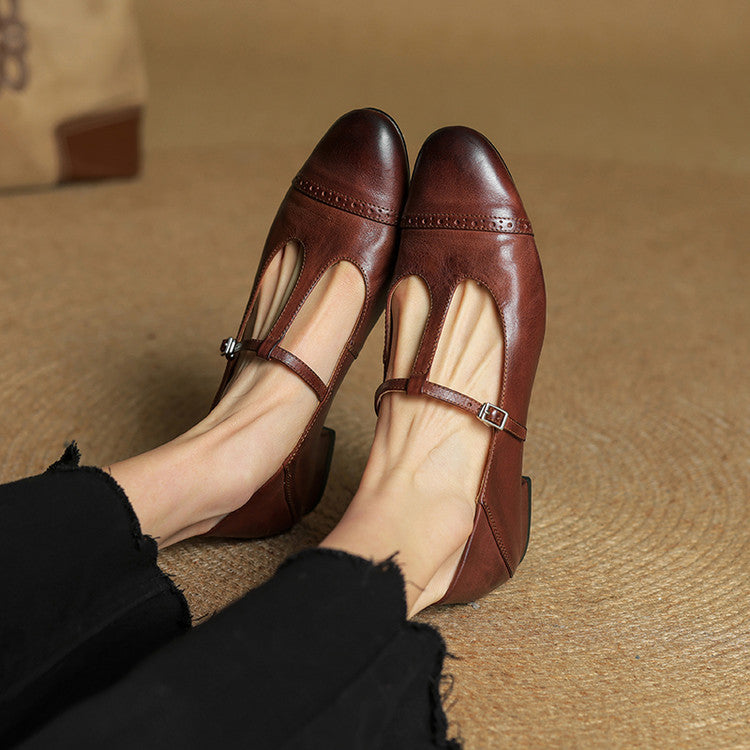 Authentic Real Leather Flat Shoes