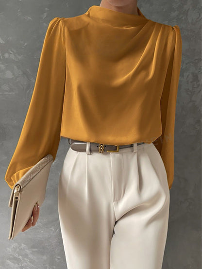 Fashionable Ladies Spring Crew Neck Shirt Top